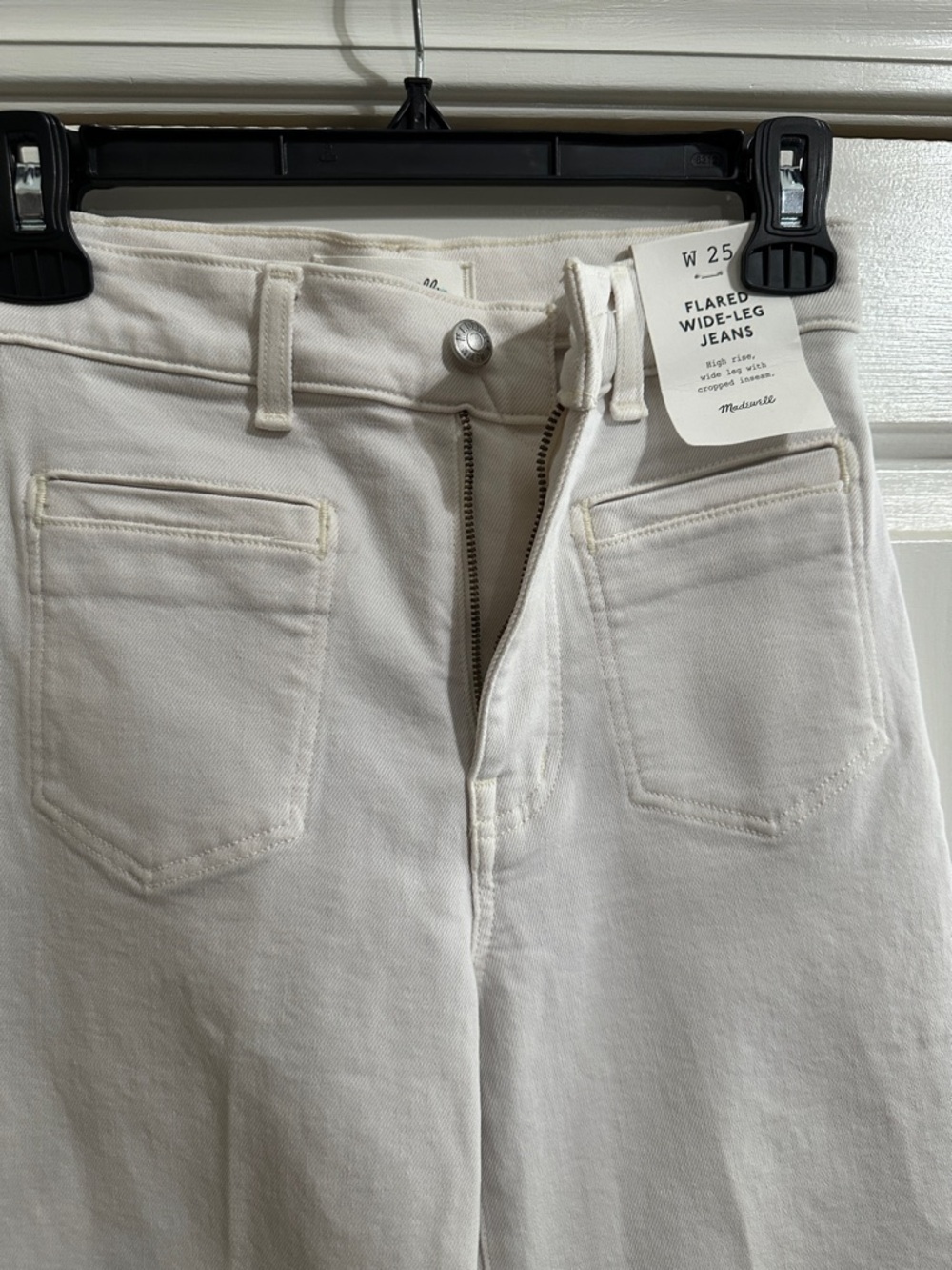 Madewell Flared Wide-Leg Crop Jeans in Vintage Ivory - Picture 7 of 12